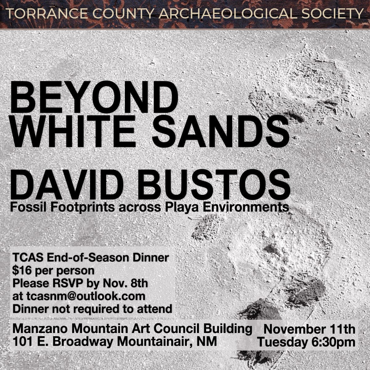 Join Torrance County Archaeological Society for its End-of-Season Dinner