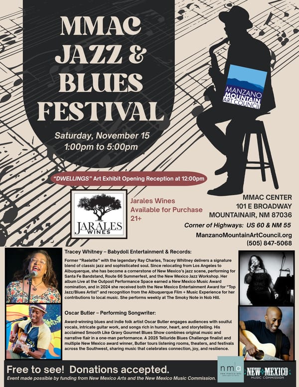 MMAC Jazz & Blues Festival Set for November 15